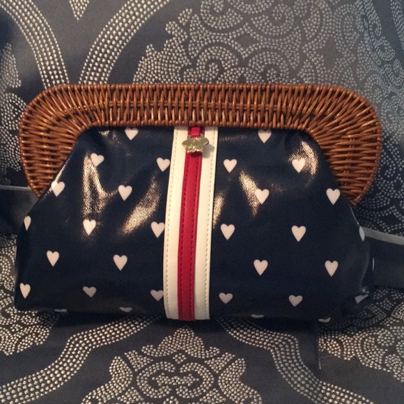 Draper James Bags Brand New Draper James Love Row Wicker Clutch Poshmark